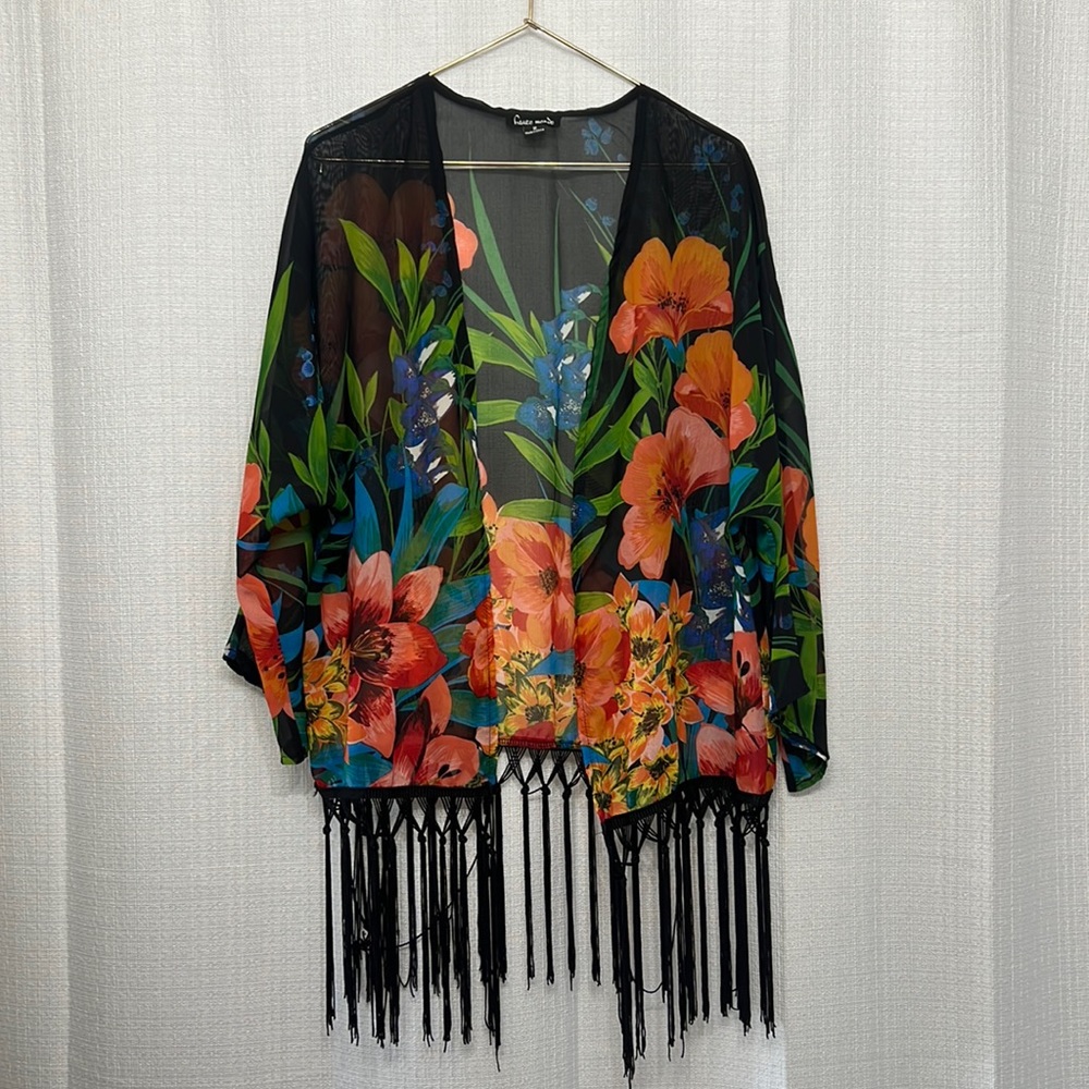 Sheer Floral Cover-Up/Shrug
